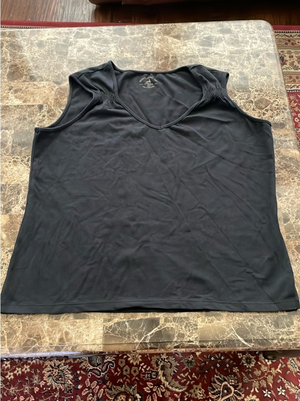 White Stag Black V-Neck Sleeveless Tank